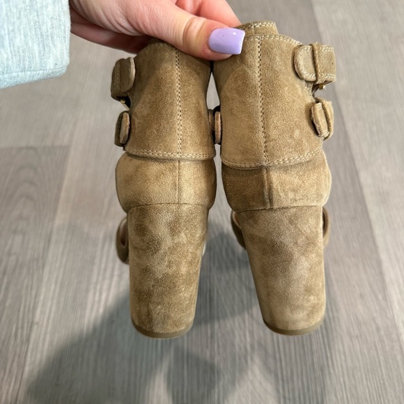 Laurence Dacade Rush Cutout Suede Open Toe Heeled Sandals 7.5 - Picture 6 of 10